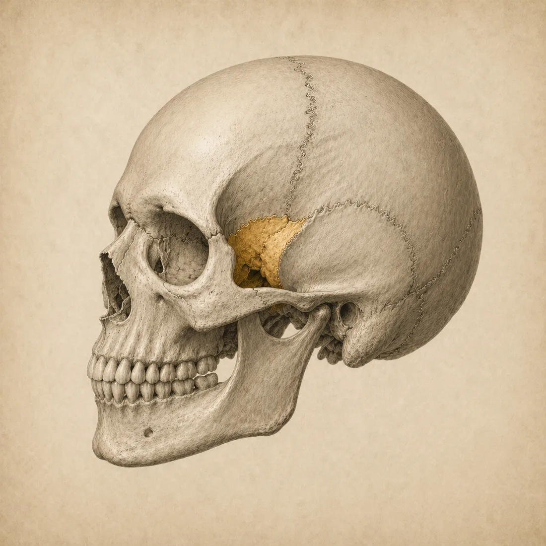 Os sphenoidale — kitaluu kallossa